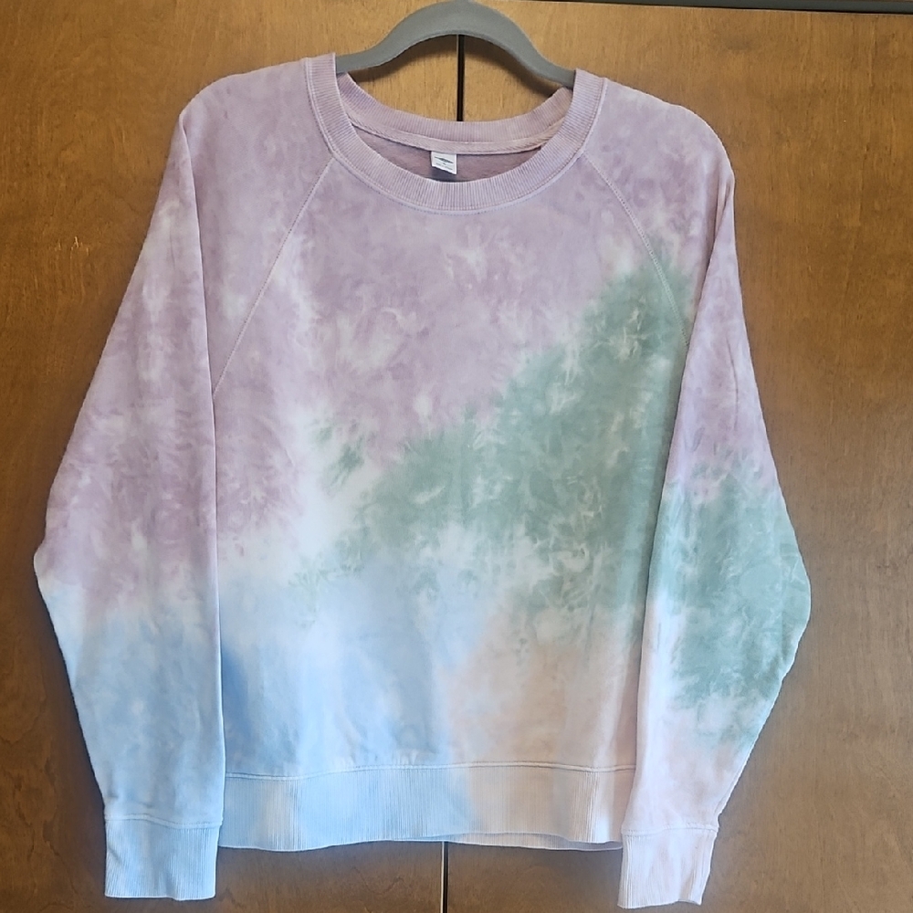 Old Navy Pastel Tie-Dye Crew Neck Sweater